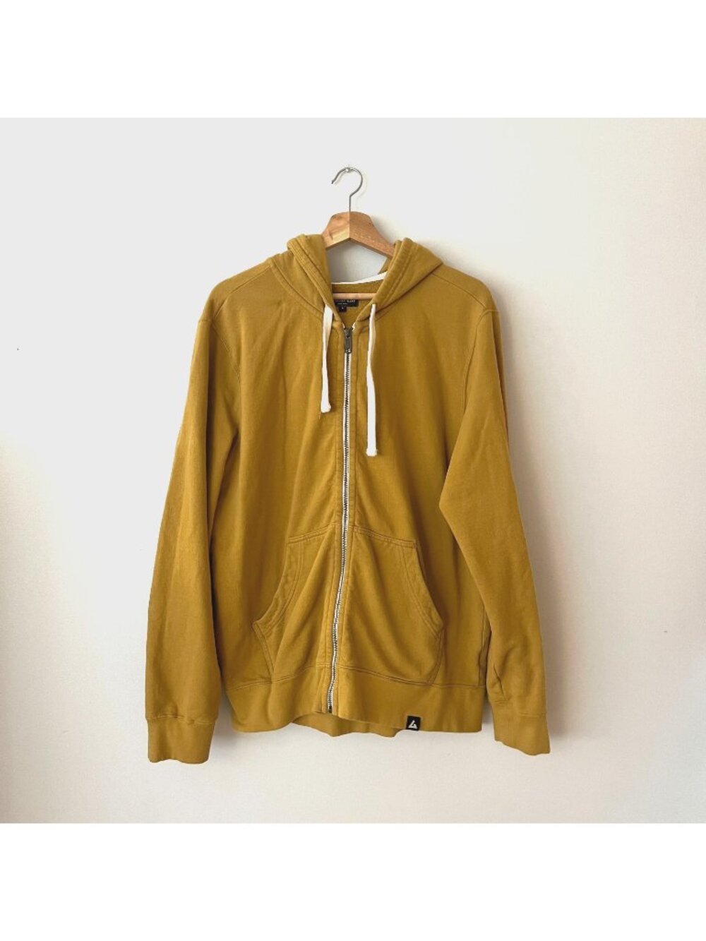 American Giant Classic Full Zip Cotton Midweight Hoodie Gold Men's Size Large